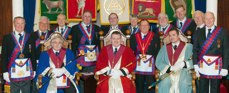 Peter Horgan, Chris Peters, Simon Dalley in the three principals chairs