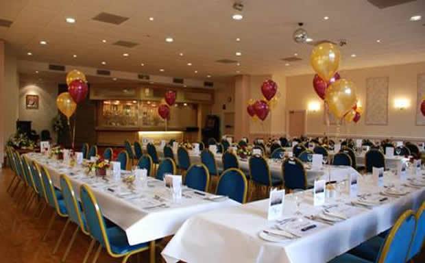 Chorley Cunliffe Hall set up with balloons
