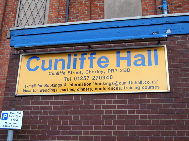 Cunliffe Hall Sign